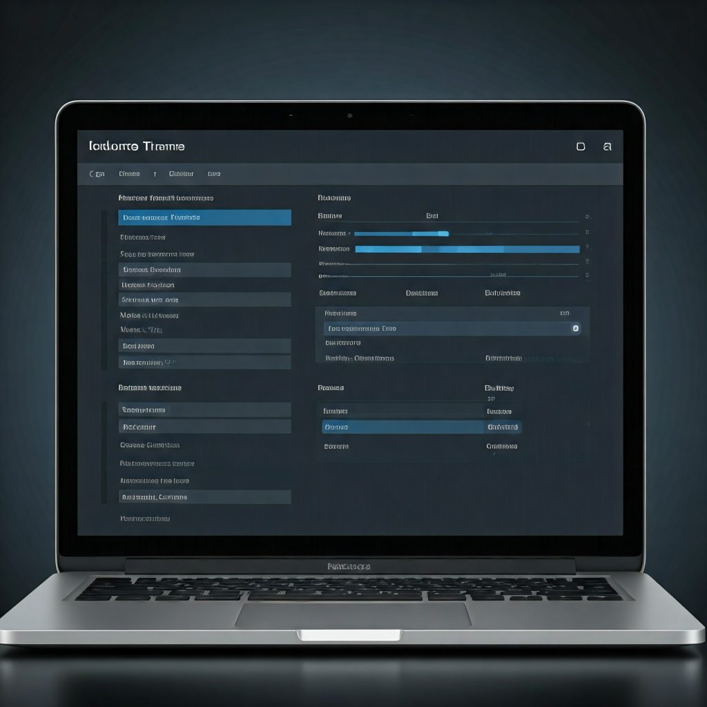 A screenshot of a laptop with the Kadence Theme settings page open, showing various performance-related options.